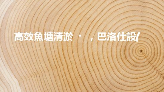高效魚塘清淤，巴洛仕設(shè)備助力生態(tài)養(yǎng)殖